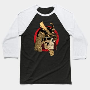 Japanese Samurai Skull Warrior Baseball T-Shirt